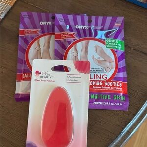 Onyx Professional Callus Removing Booties and Plum Beauty Pedi Polisher